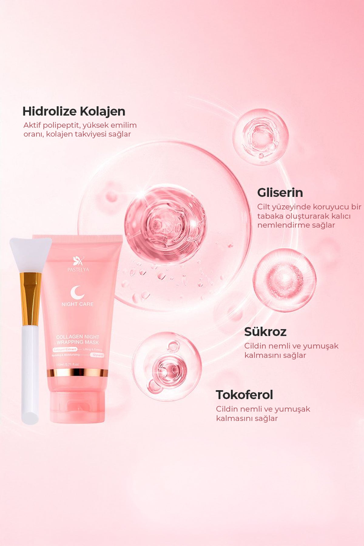 Pastelya Glass Skin Kolajen Maskesi